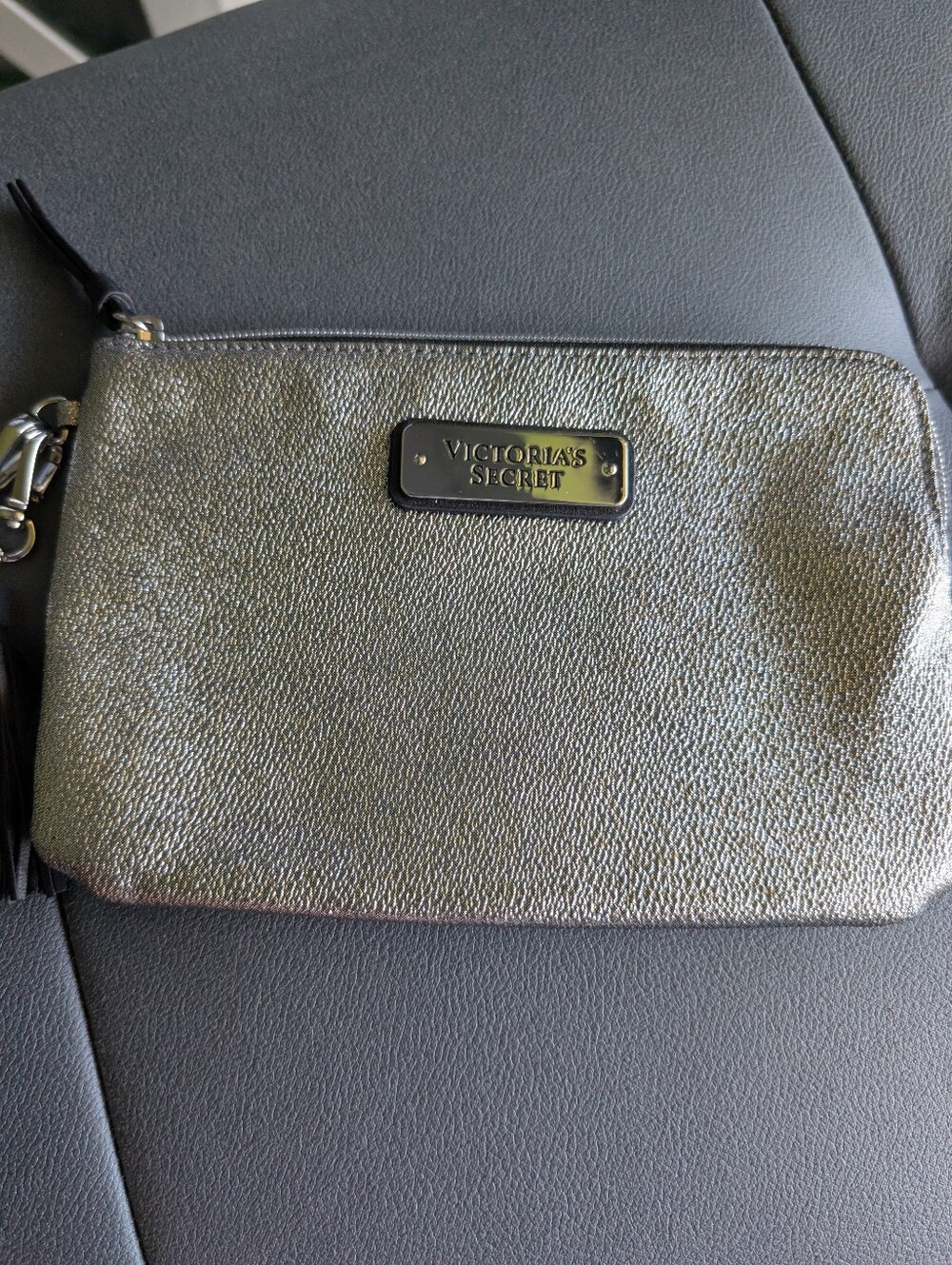 Victoria's Secret Metallic Silver Wristlet Clutch